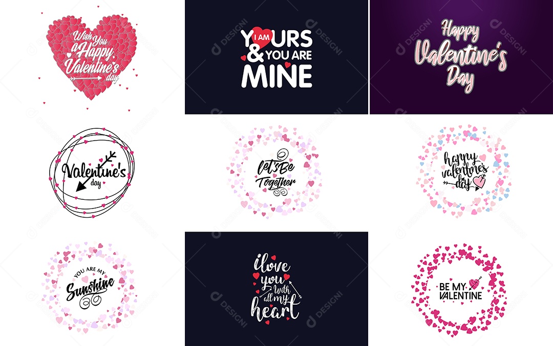 Textos De Feliz Dia Dos Namorados Vetor EPS