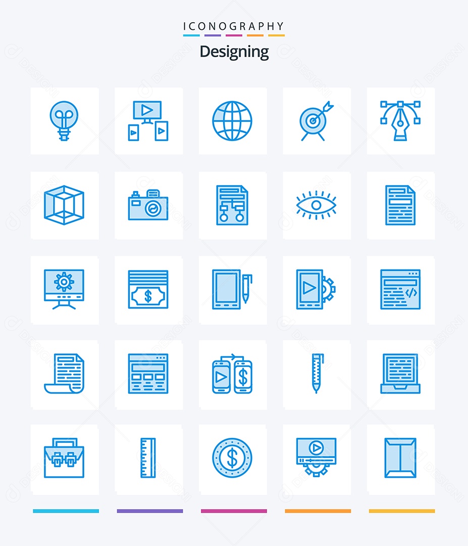 Pacote De Ícones e Elementos Vetores EPS