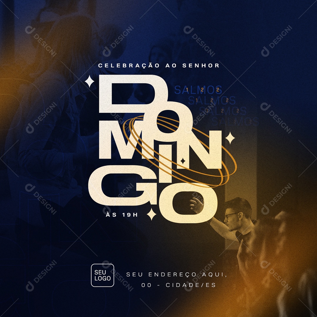 Celebração ao Senhor Domingo Social Media PSD Editável