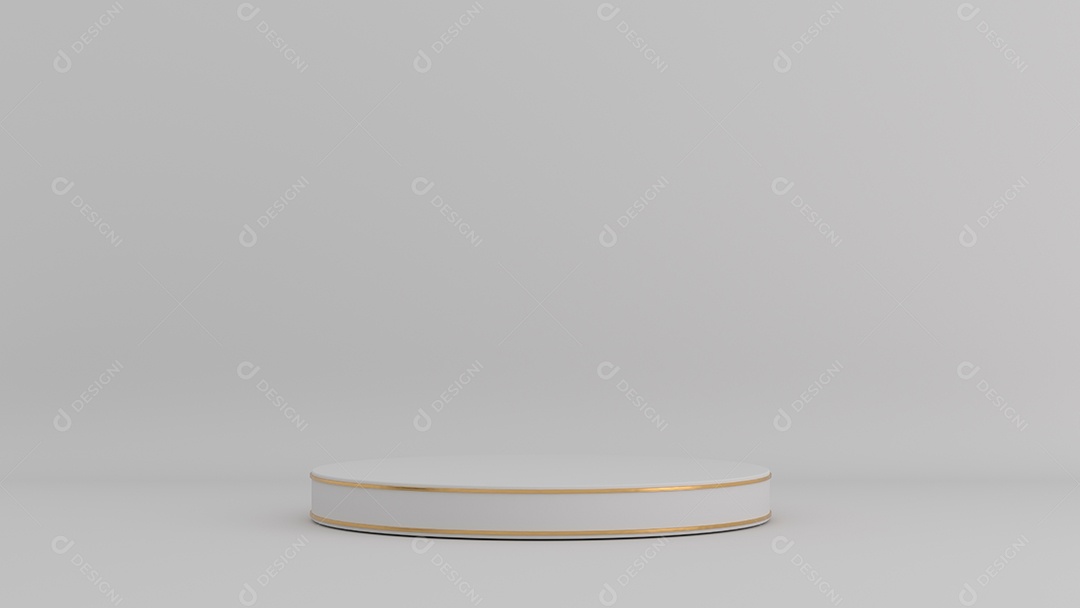 Cenário podium 3D branco