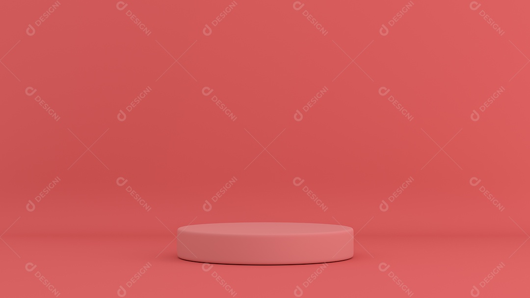 Cenário podium 3D rosa
