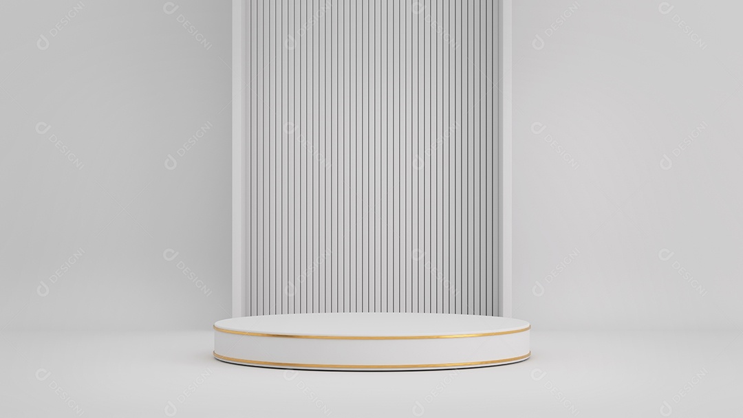 Cenário podium 3D branco