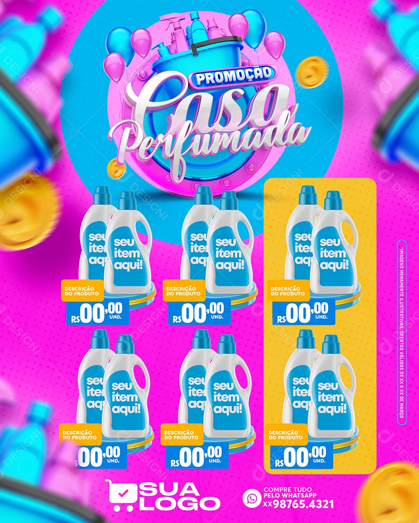 Encarte De Supermercado Promoção Casa Perfumada Social Media PSD Editável