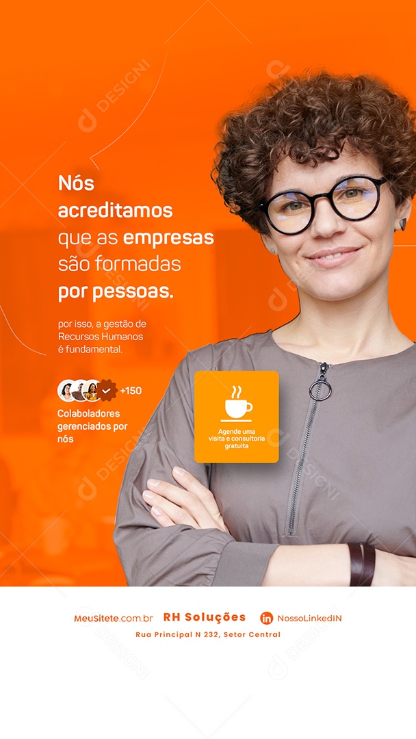 Story Nós Acreditamos Que as Empresas são Formadas por Pessoas Recursos Humanos Social Media PSD Editável