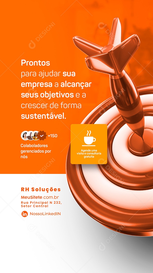 Story Prontos para Ajudar Sua Empresa a Alcançar seus Objetivos Recursos Humanos  Social Media PSD Editável