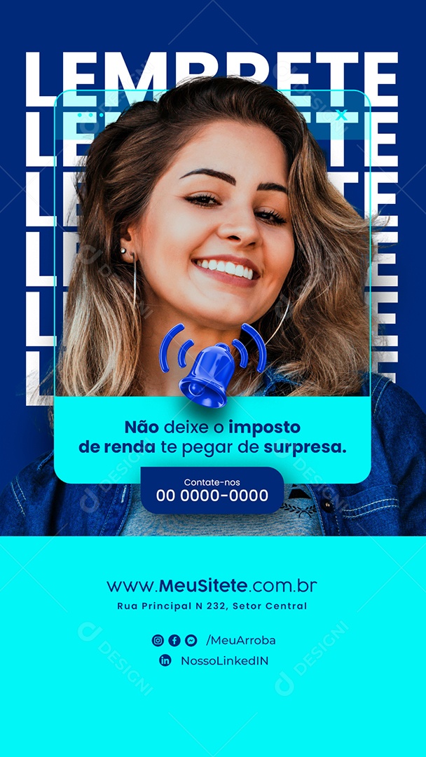 Story Não Deixe o Imposto de Renda te Pegar de Surpresa Contabilidade Social Media PSD Editável