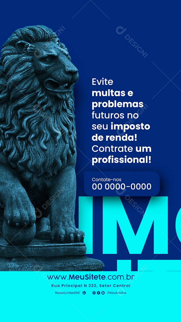 Story Evite Multas e Problemas Futuros no Seu Imposto de Renda Contabilidade Social Media PSD Editável