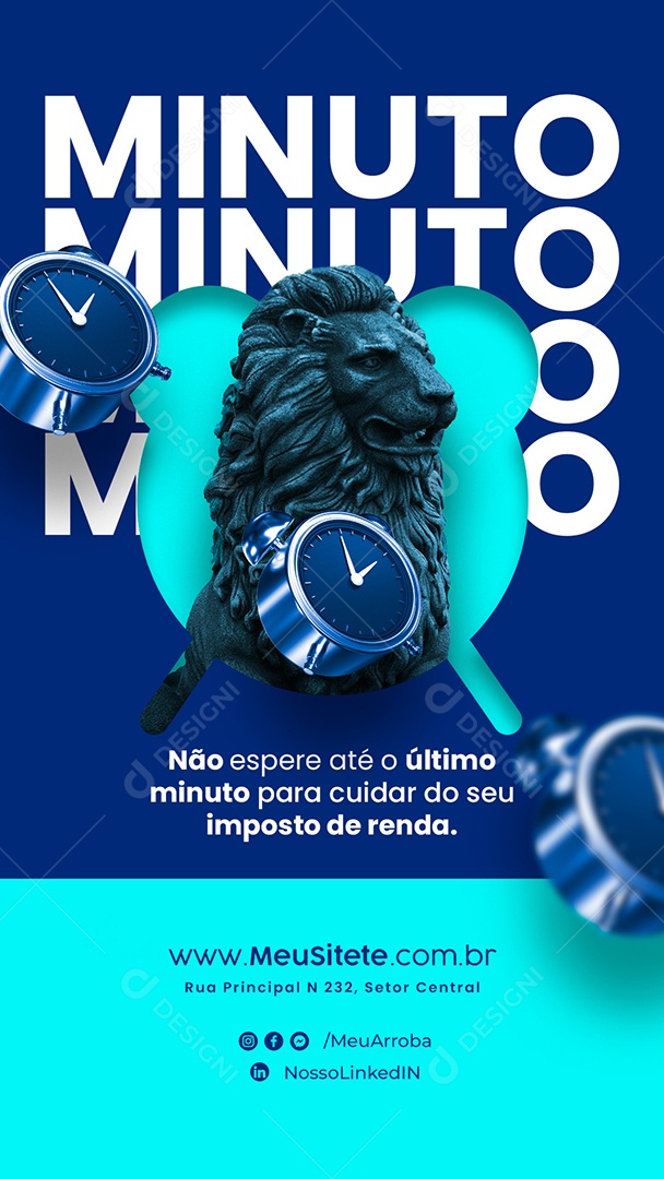 Story Não Espere Até o Último Minuto para Cuidar do Seu Imposto de Renda Contabilidade Social Media PSD Editável