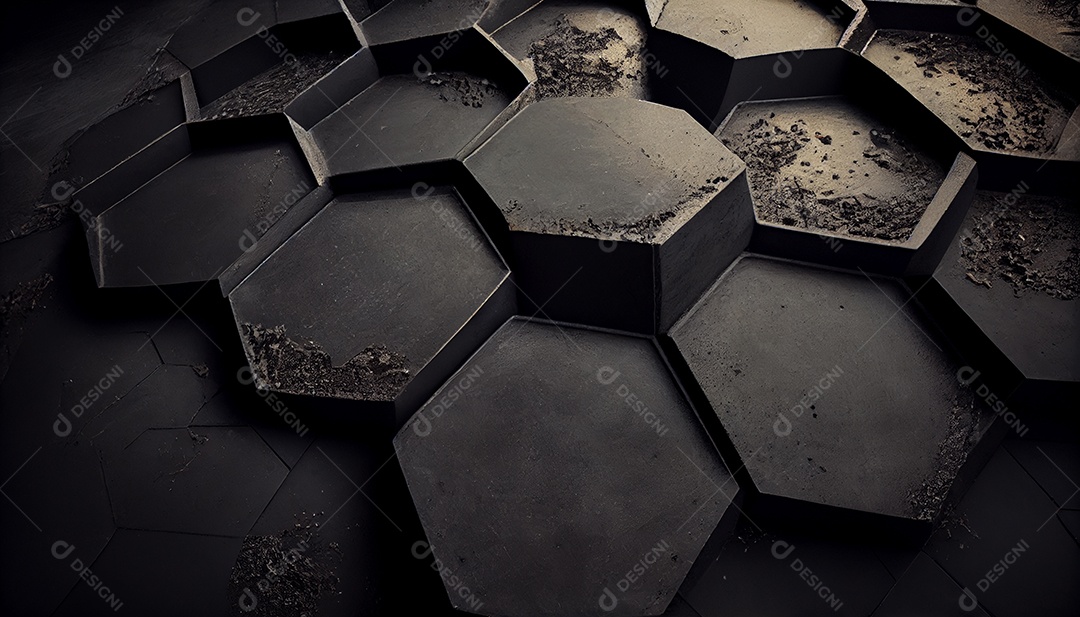 Textura hexágonos pretos