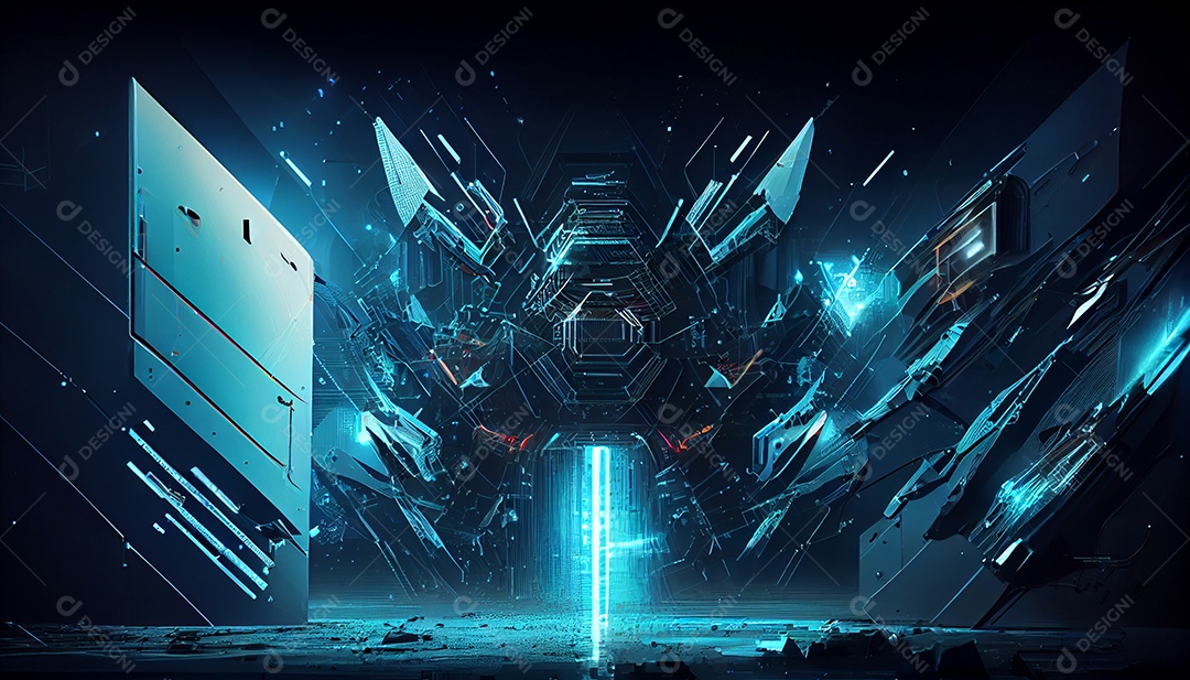 Background ciber segurança neon