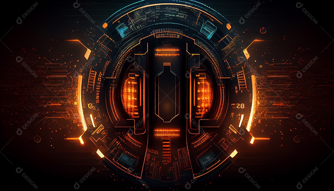 Background ciber segurança neon