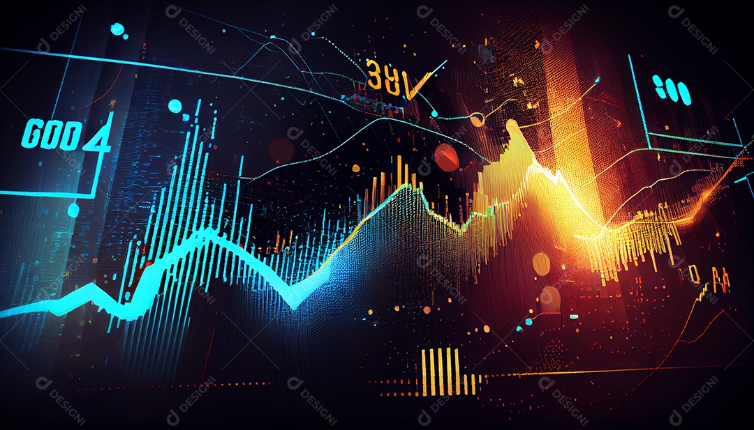 Background de tecnologia abstrata colorida