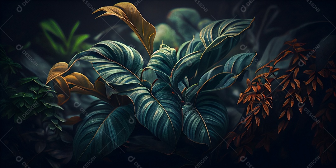 Background folhagem escuras