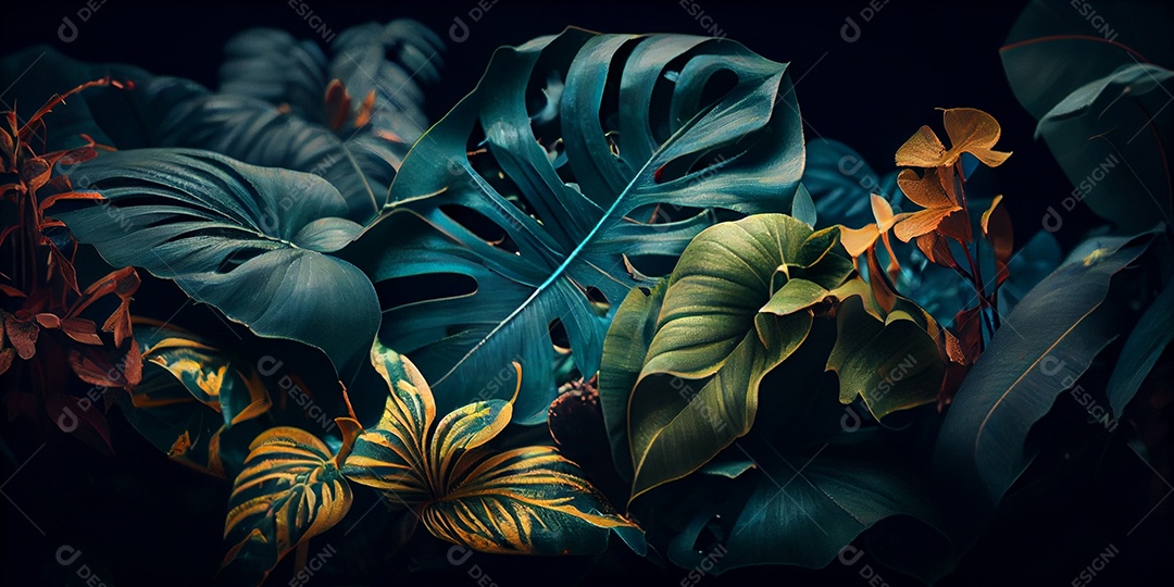 Background folhagem escuras