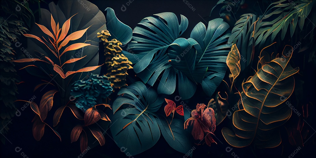 Background folhagem escuras