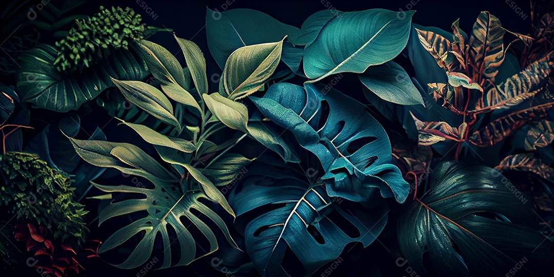 Background folhagem escuras