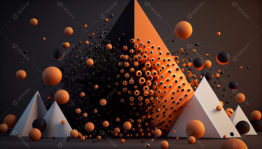 Background de partículas laranja