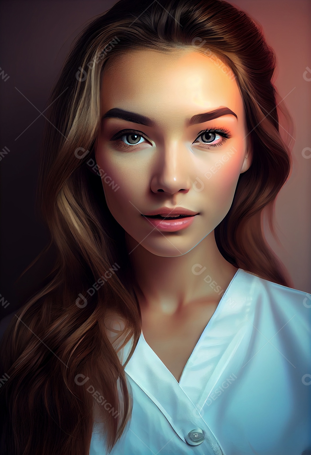 Linda mulher loira sorridente