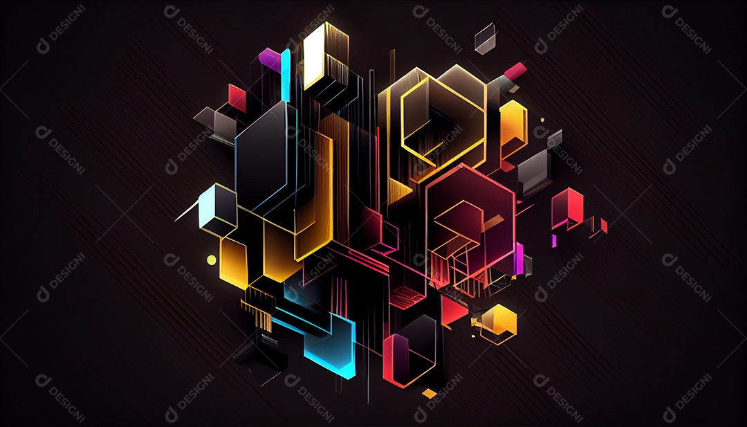 Background elementos de geométrica coloridos