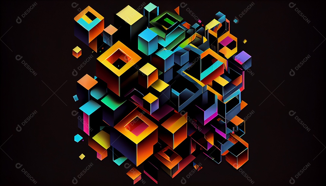 Background elementos de geométrica coloridos