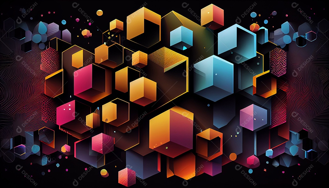 Background elementos de geométrica coloridos