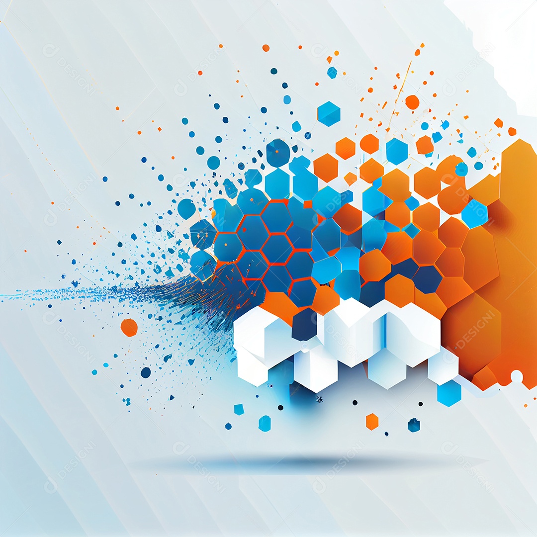 Background laranja e azul