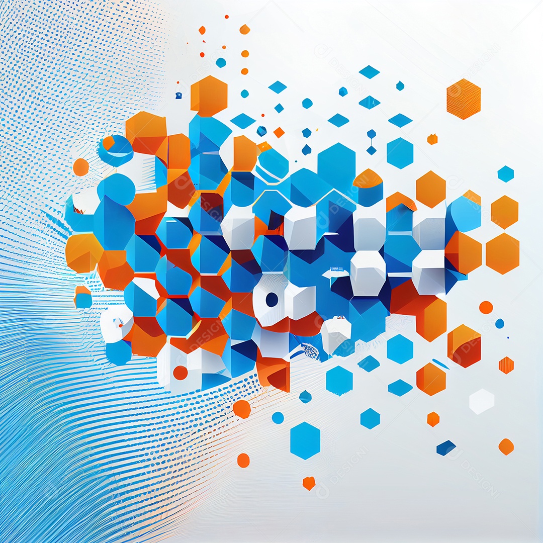 Background laranja e azul