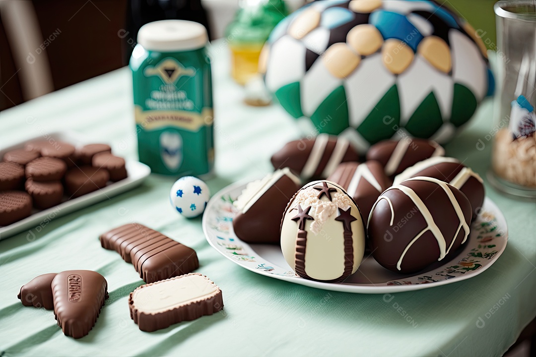 Ovos de Páscoa de Chocolate Artesanais em Diferentes Formas e Tamanhos