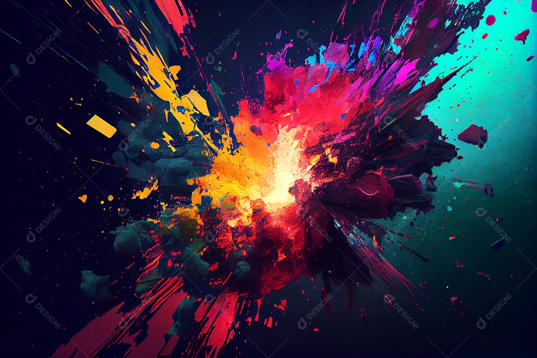 Background abstrato de explosão colorida