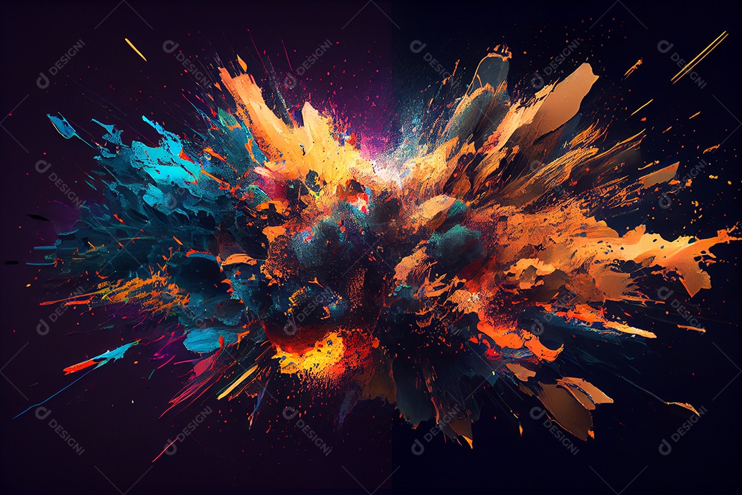 Background abstrato de explosão colorida