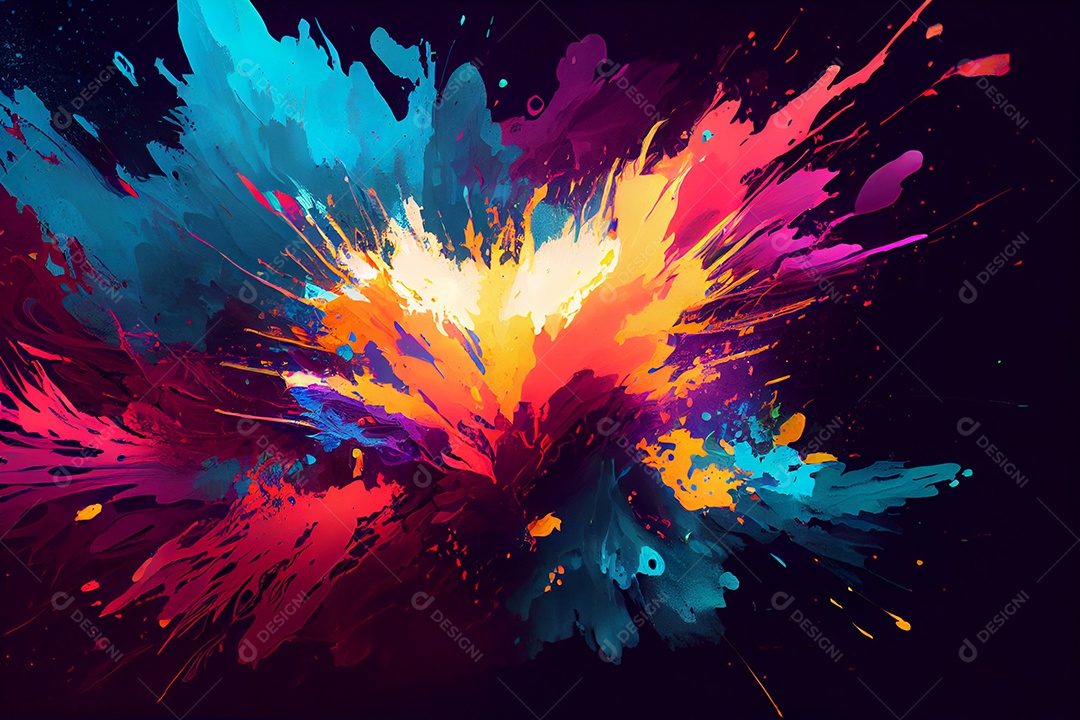 Background abstrato de explosão colorida