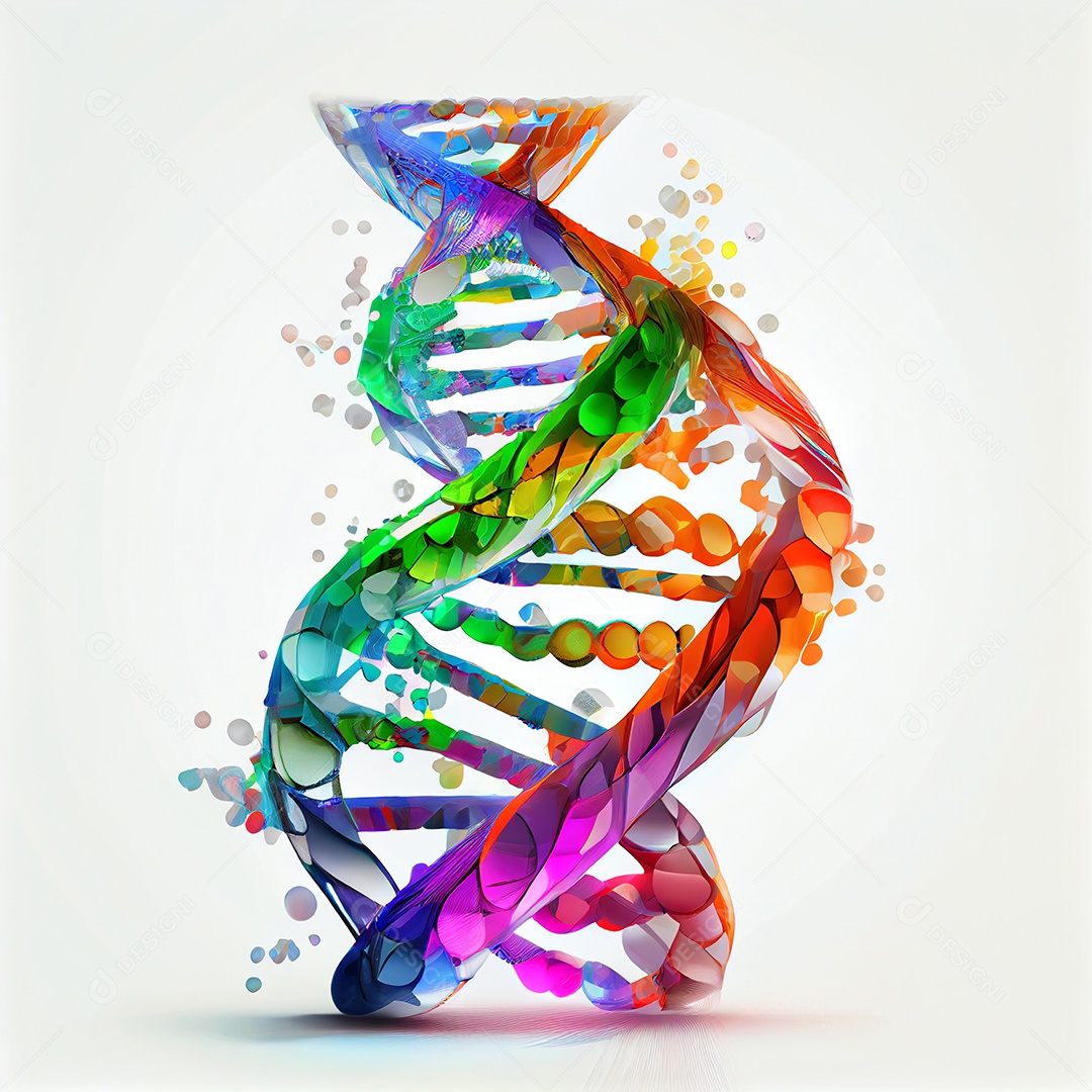 Moléculas de DNA coloridas