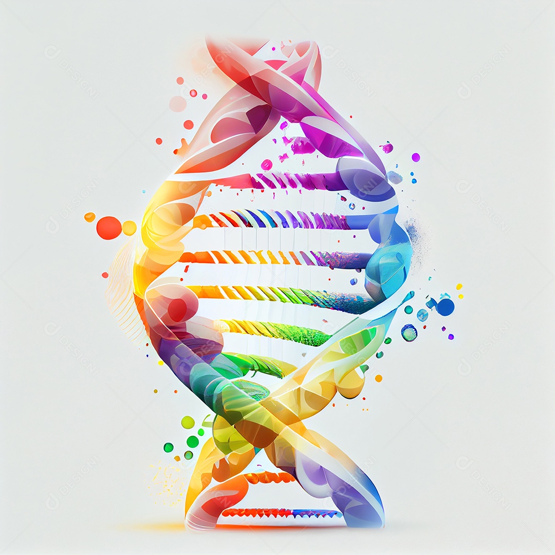 Moléculas de DNA coloridas