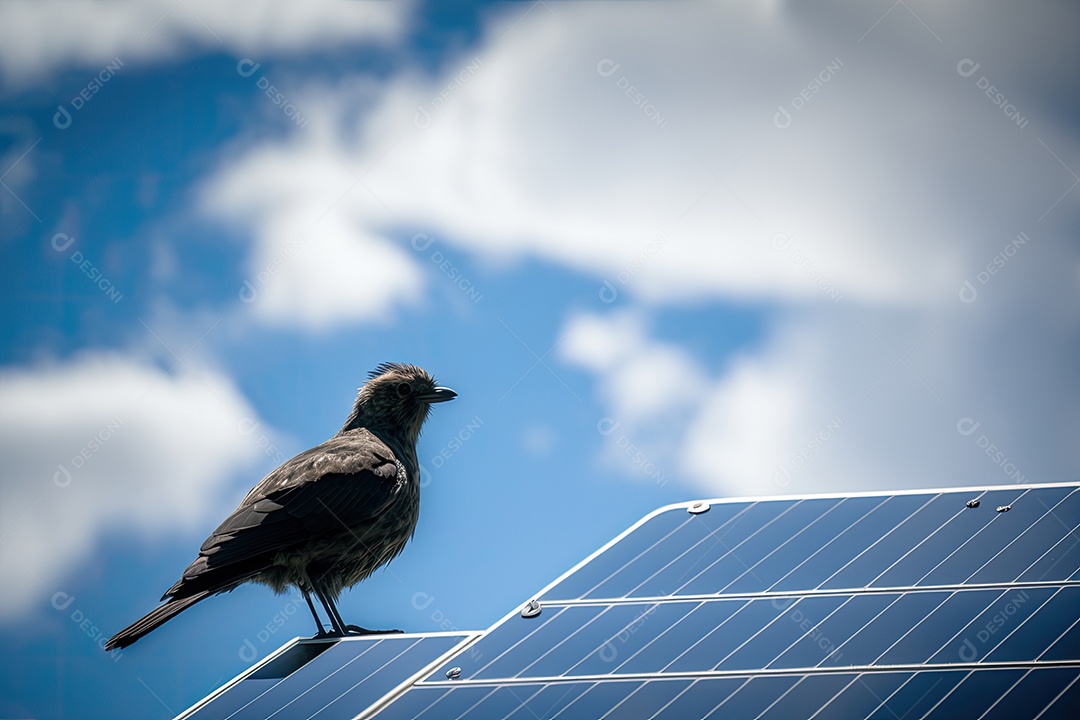 Solução de energia renovável: painel solar policristalino e branco