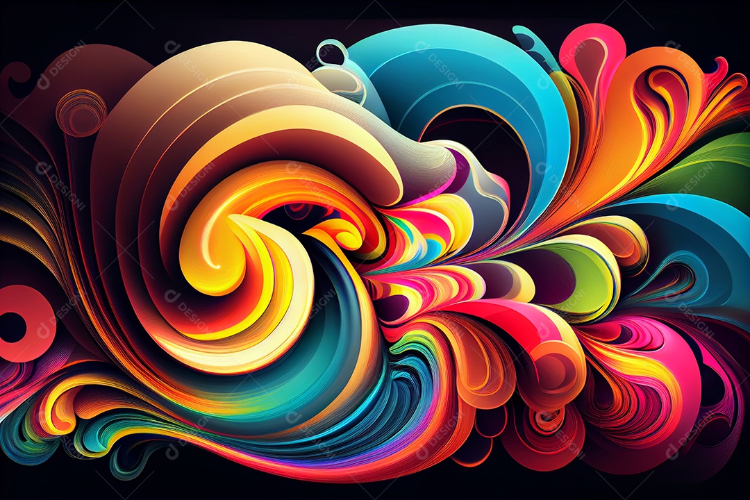 Background de ondas coloridas
