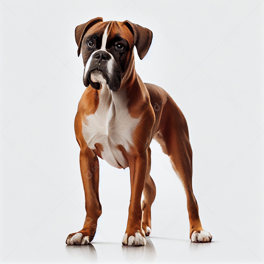 Ilustração de um cachorro boxer