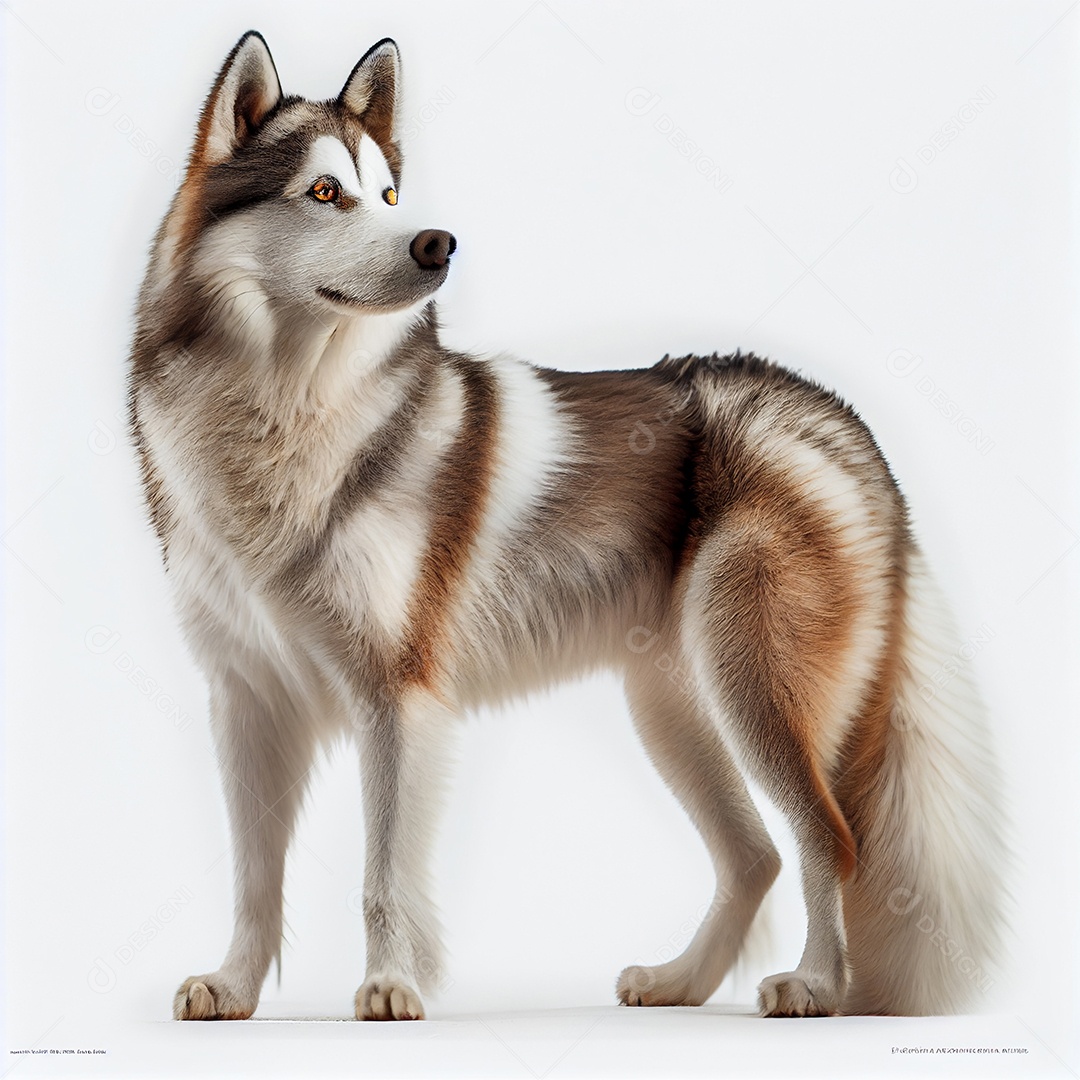 Ilustração de um cachorro husky siberiano