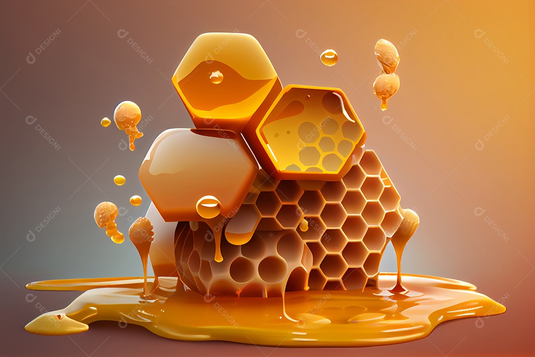 Ilustração de favos de mel