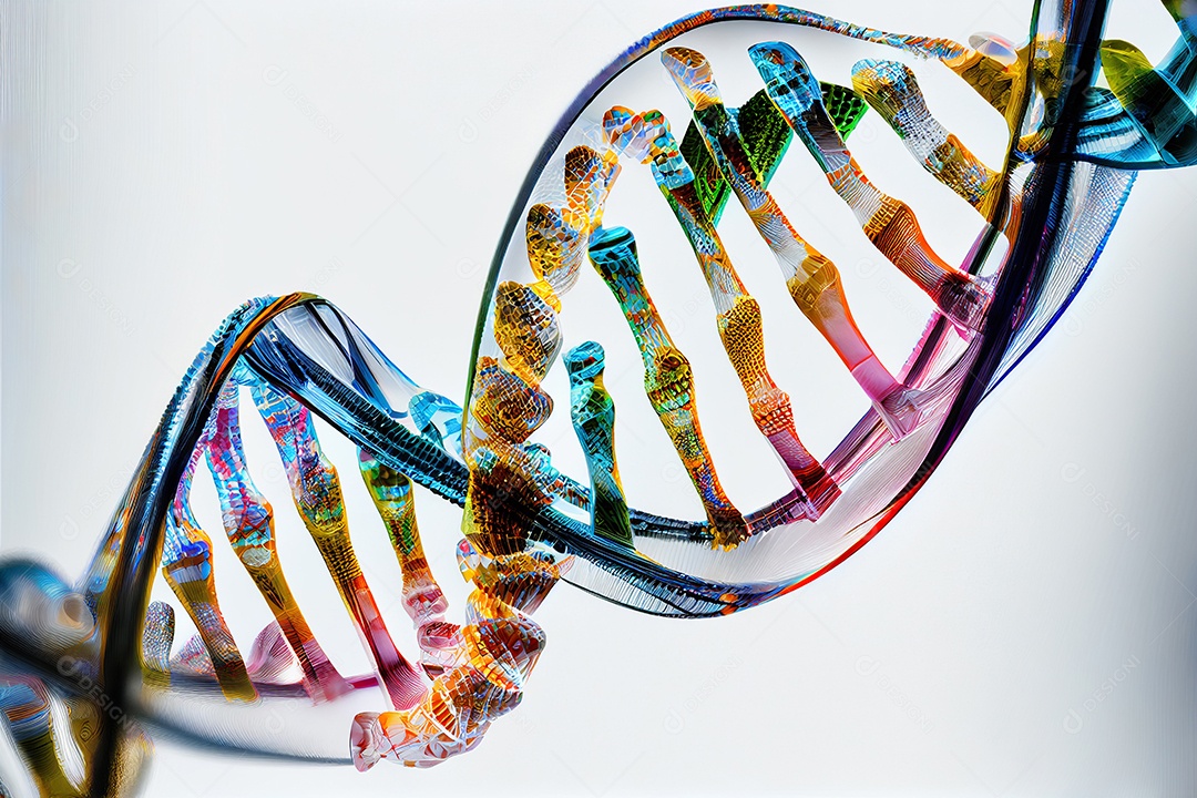 Molécula de DNA colorida