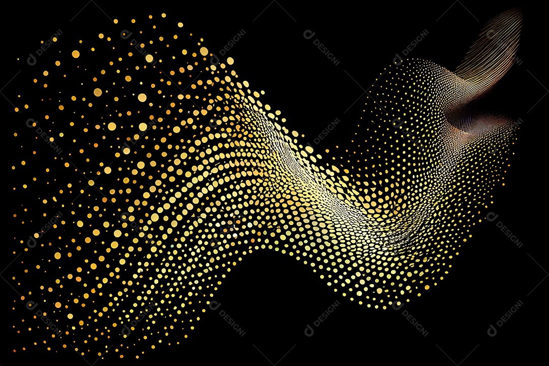 Background abstrato dourado e preto
