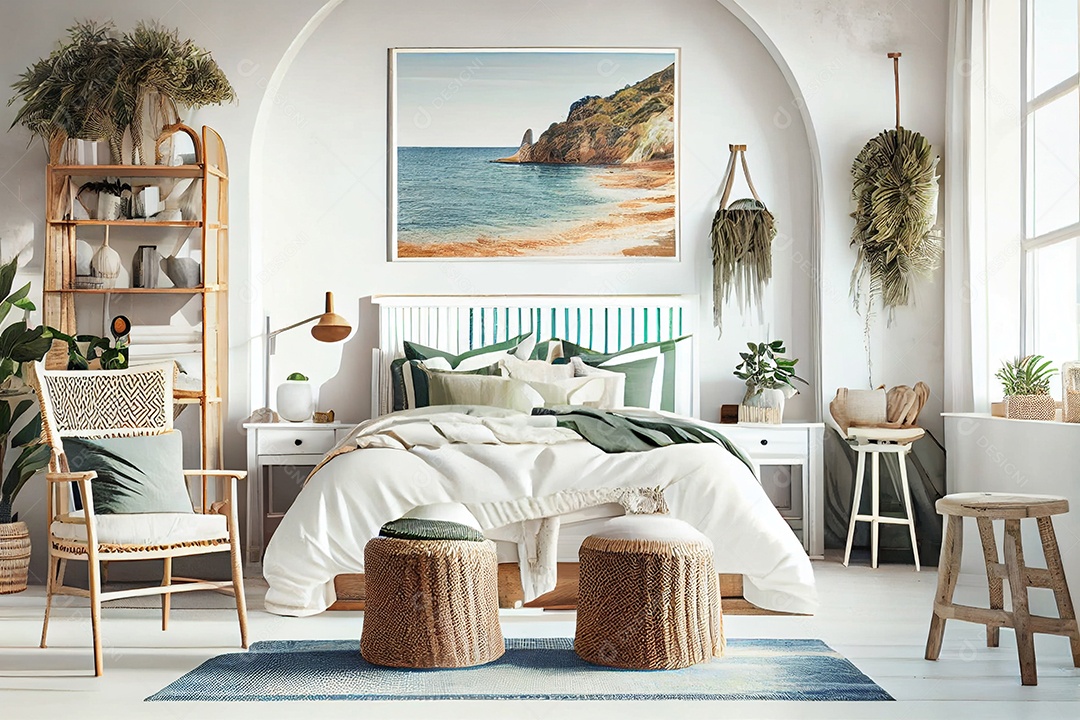 Interior de um quarto moderno