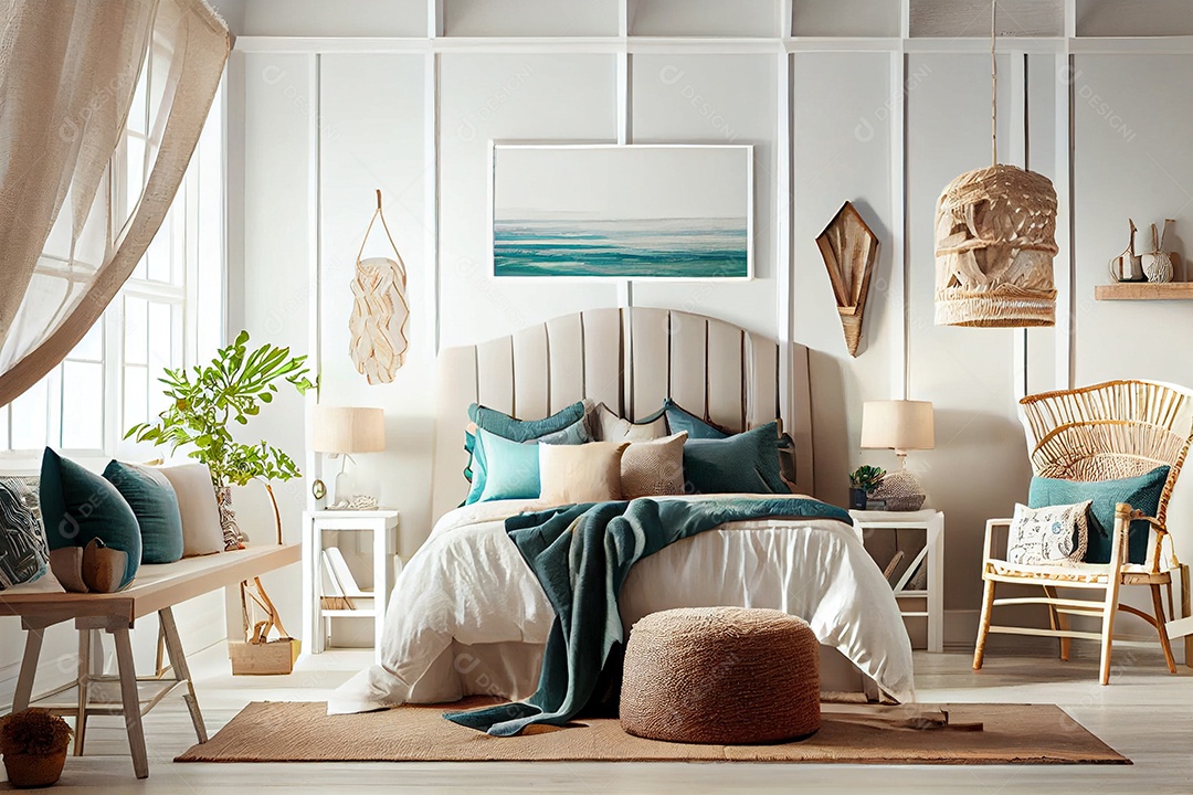 Interior de um quarto moderno