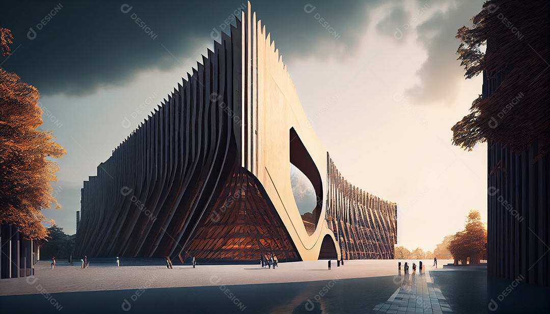 Exterior de uma arquitetura moderna