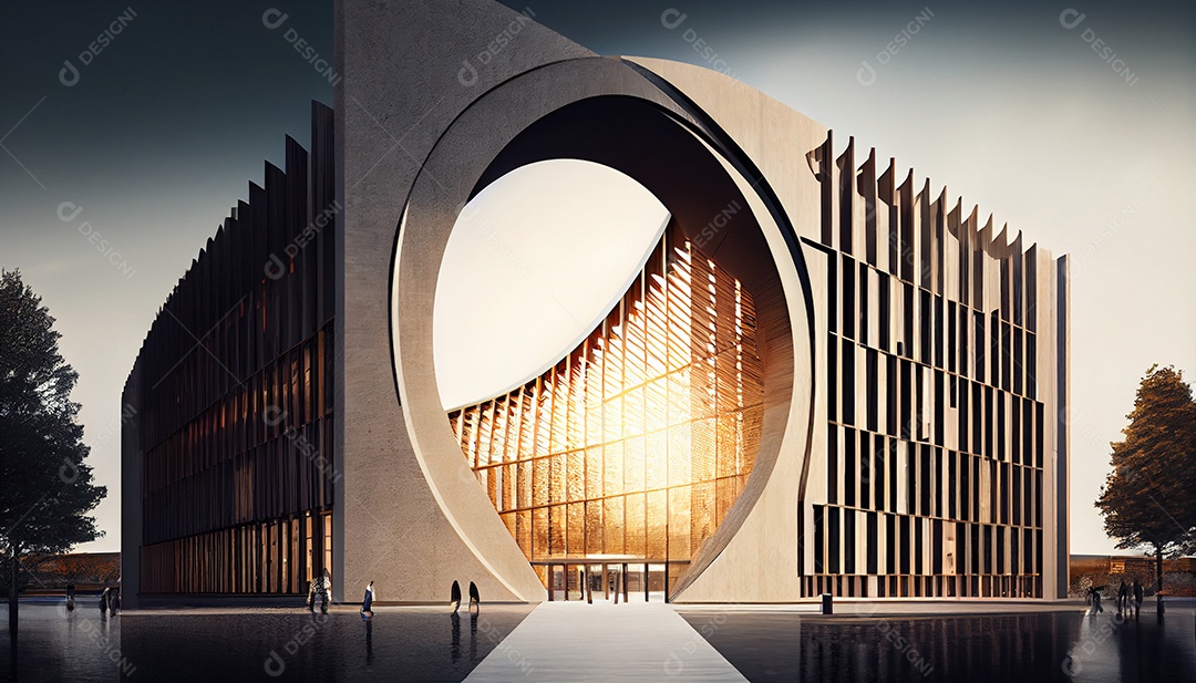 Exterior de uma arquitetura moderna