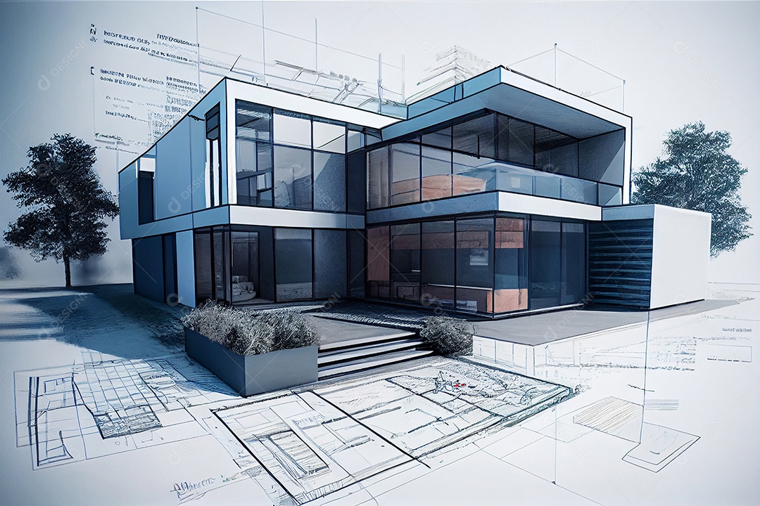 Exterior de uma casa moderna