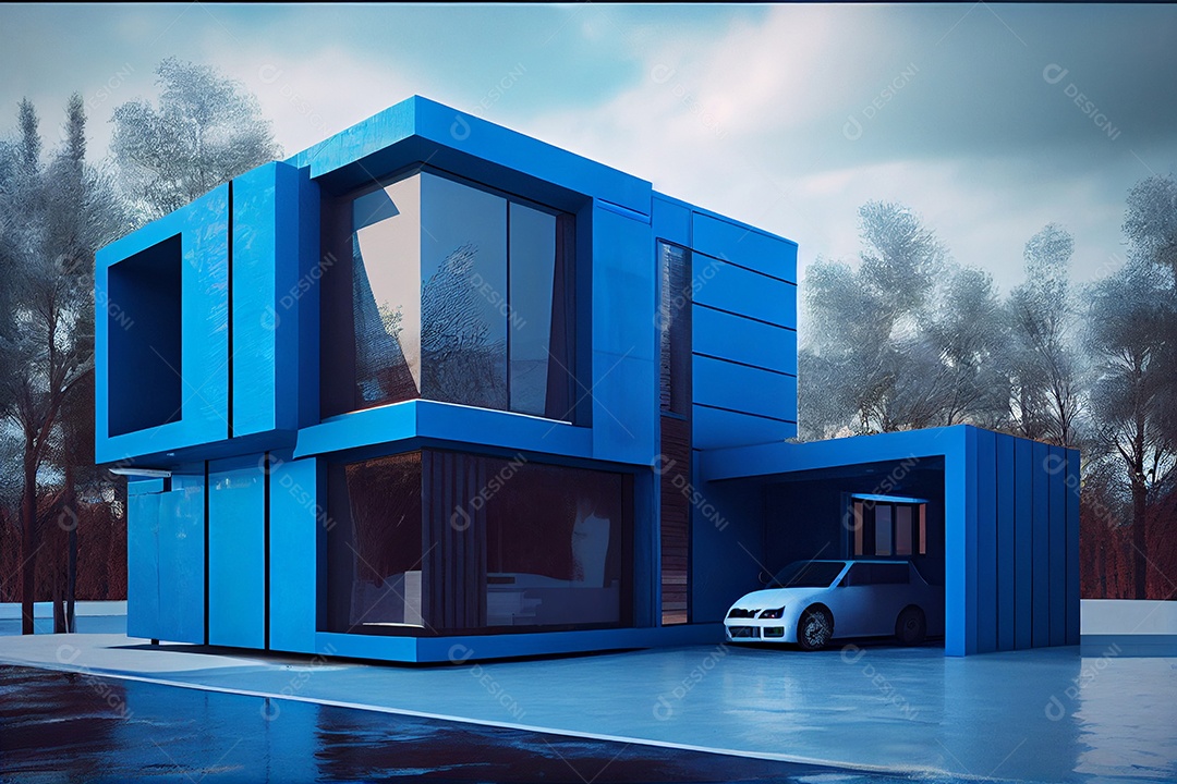 Exterior de uma casa moderna