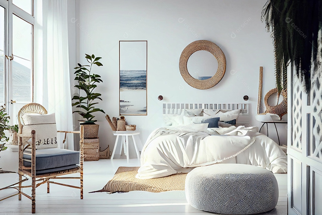 Interior de um quarto moderno