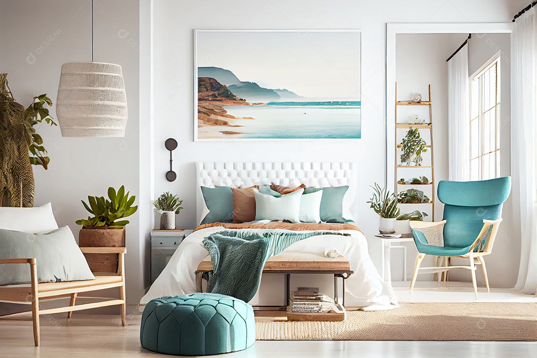 Interior de um quarto moderno