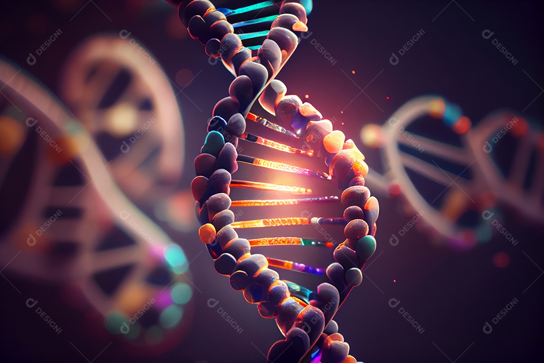 Ilustração de uma molécula de DNA