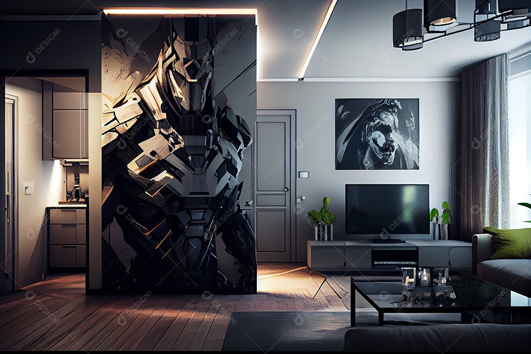 Interior de um apartamento moderno